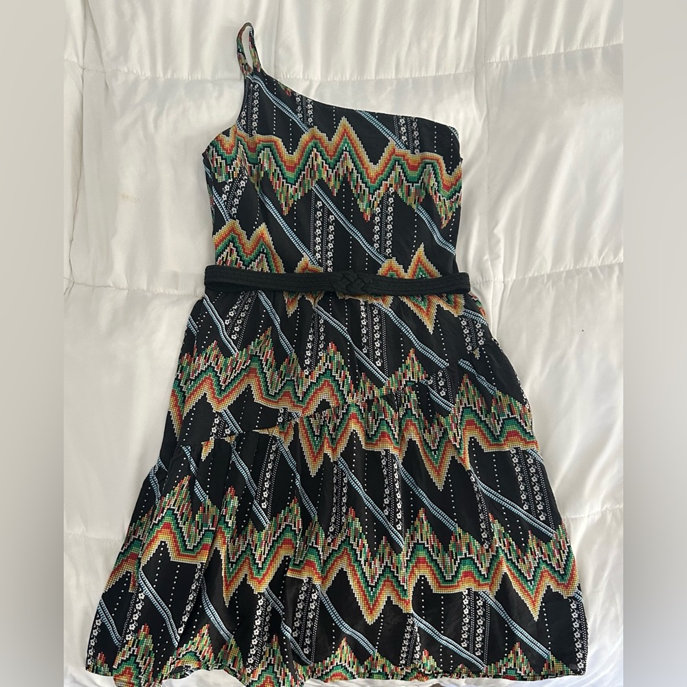 Twelfth Street by Cynthia Vincent Multicolor Geometric Dress